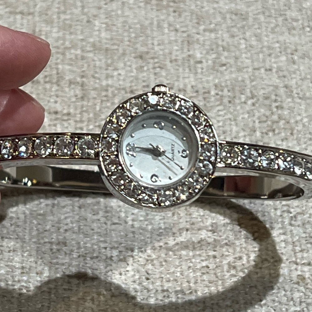 Silver Rhinestone Quartz Watch - Picture 5 of 7